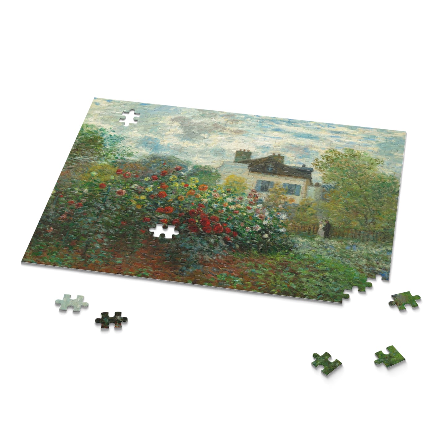 The Artist's Garden in Argenteuil (A Corner of the Garden with Dahlias) by Claude Monet Jigsaw Puzzle