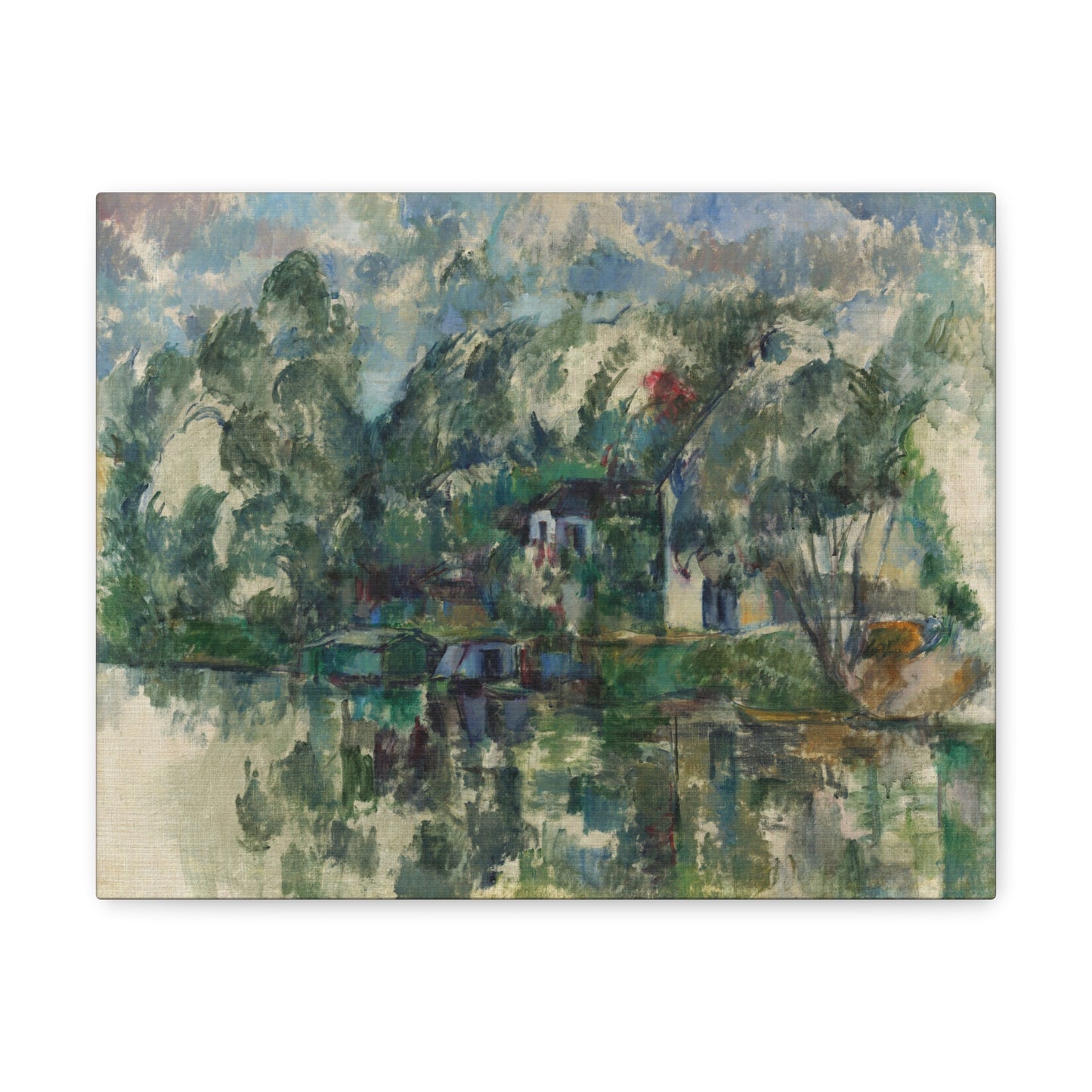 At the Water's Edge by Paul Cezanne Canvas Print