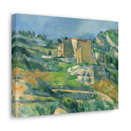 Houses in Provence: The Riaux Valley near L'Estaque by Paul Cezanne Canvas Print