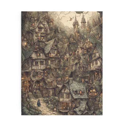 Medieval Village of Dwarves Fantasy Painting III Jigsaw Puzzle