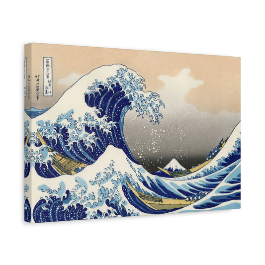 The Great Wave Off Kanagawa by Katsushika Hokusai Canvas Wall Art