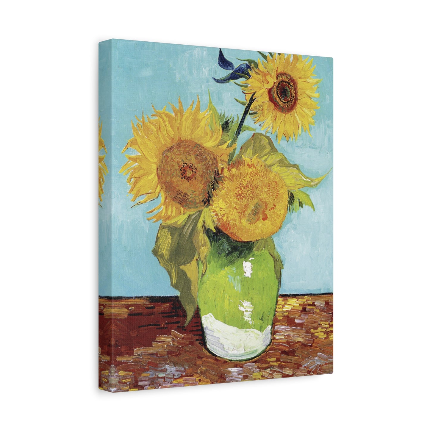 Vase with Three Sunflowers by Vincent van Gogh Canvas Print