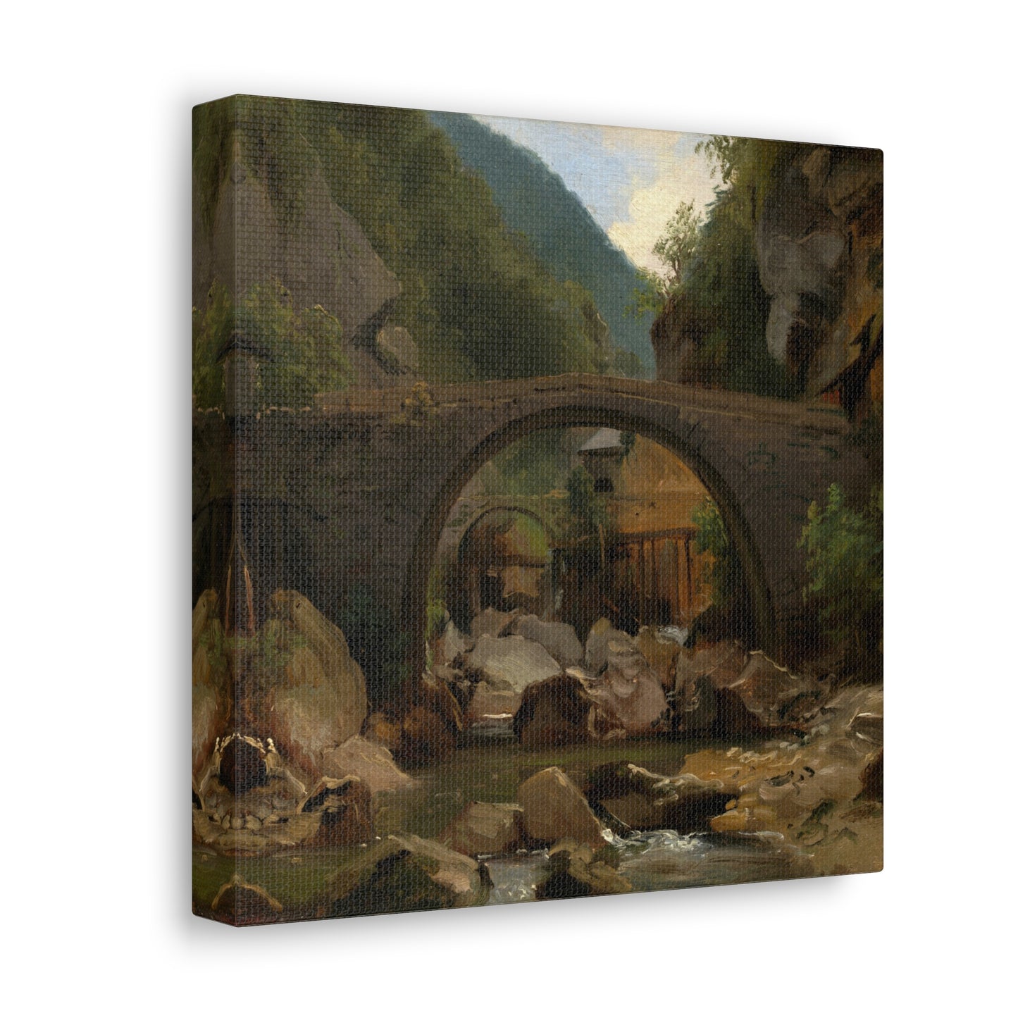 Mountain Stream in the Auvergne by Theodore Rousseau Canvas Print