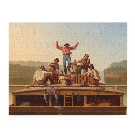 The Jolly Flatboatmen by George Caleb Bingham Jigsaw Puzzle