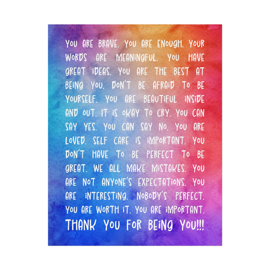 Motivational Teen Art Print - You Are Enough
