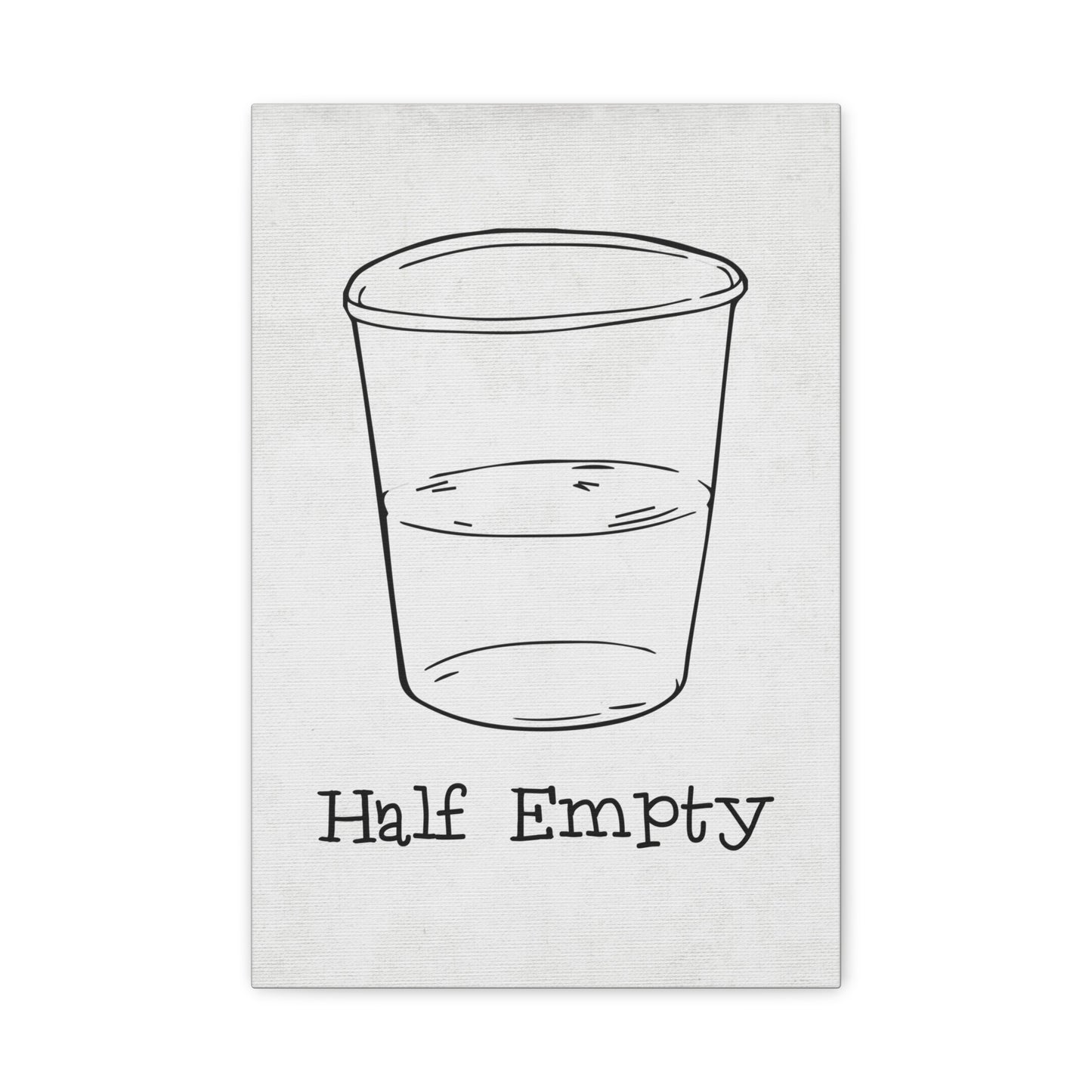 Glass Half Empty Canvas Wall Art