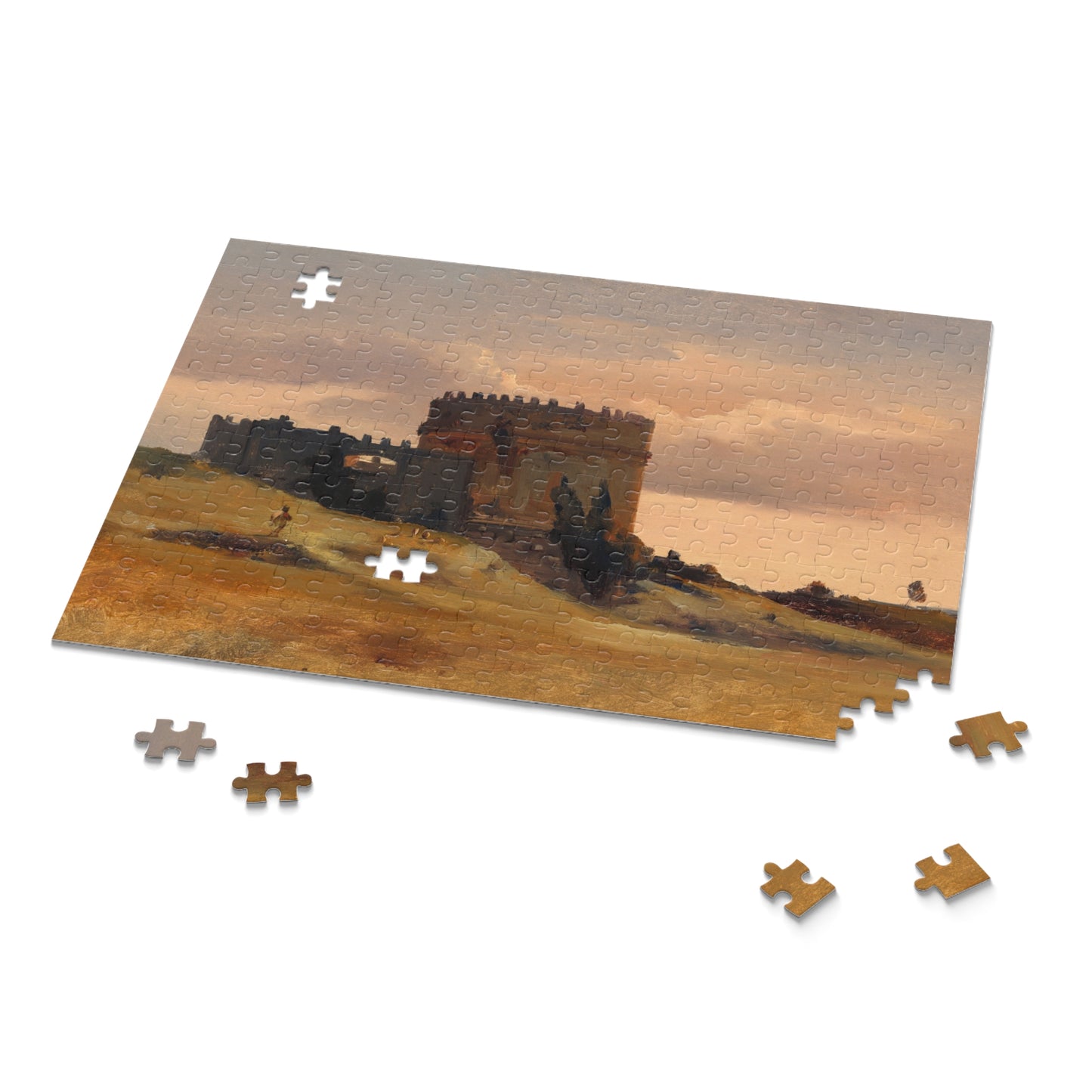 The Tomb of Caecilia Metella by Leon-Francois-Antoine Fleury Jigsaw Puzzle