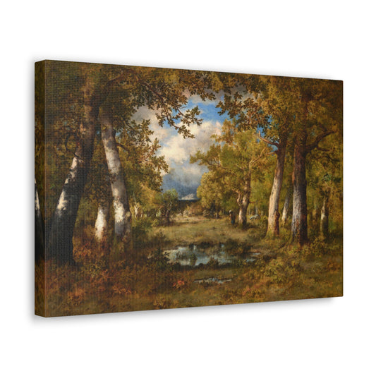 The Frog Pond by Narcisse Virgile Diaz de la Pena Canvas Print