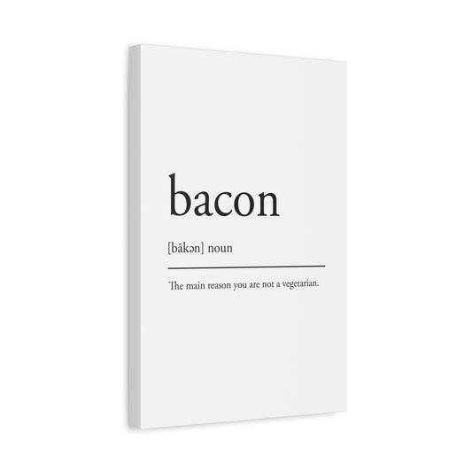 Bacon Definition Canvas Print
