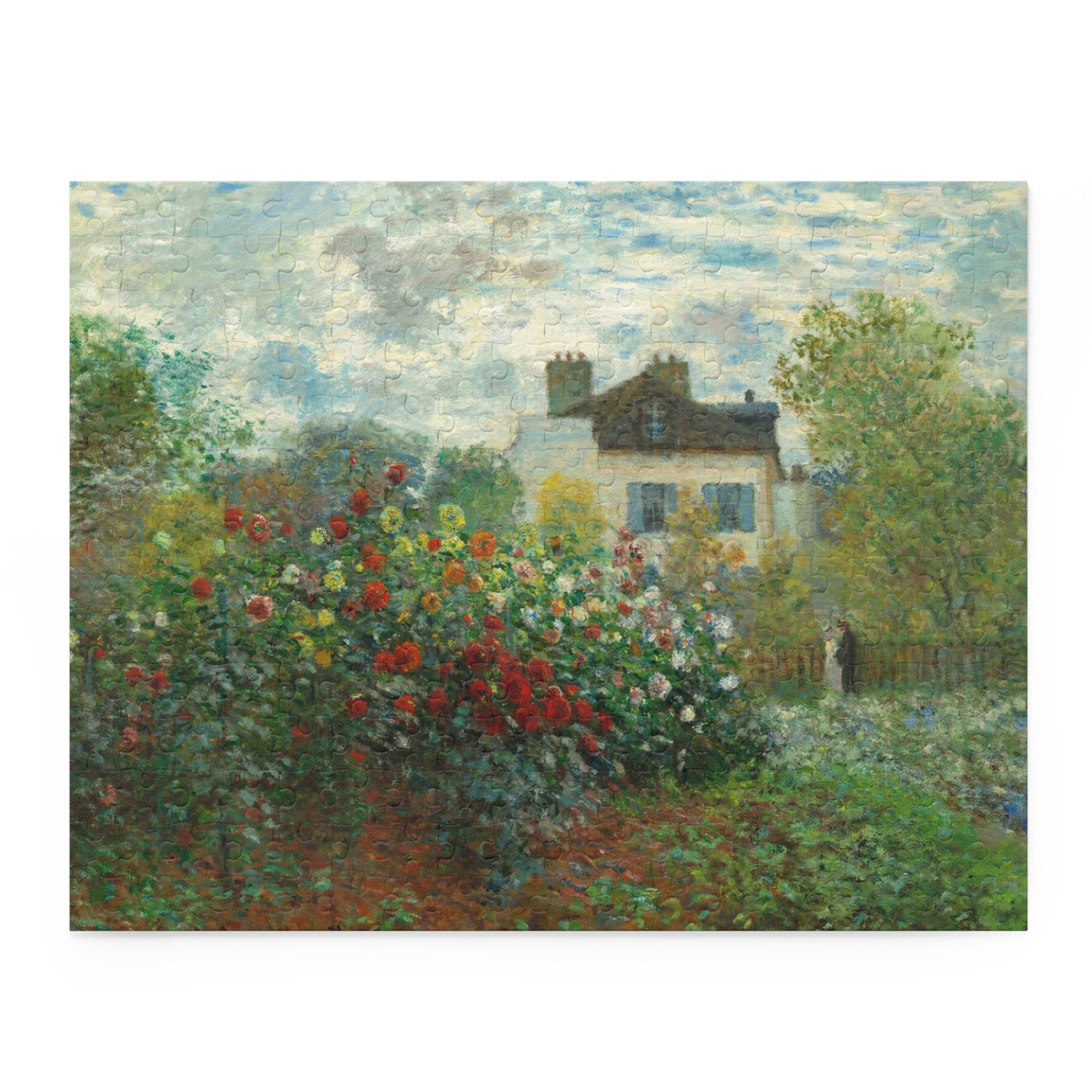 The Artist's Garden in Argenteuil (A Corner of the Garden with Dahlias) by Claude Monet Jigsaw Puzzle