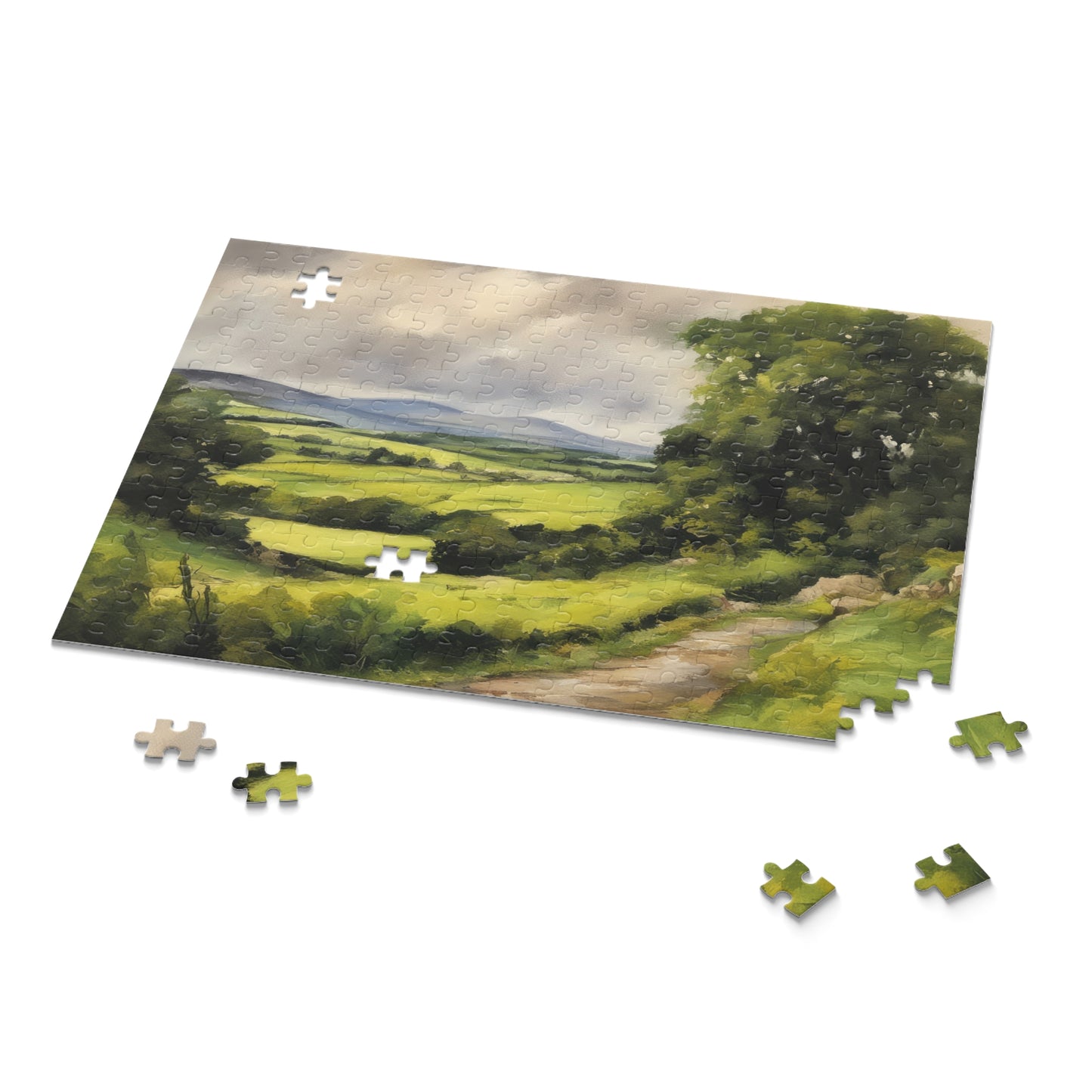 English Countryside Acrylic Painting Jigsaw Puzzle