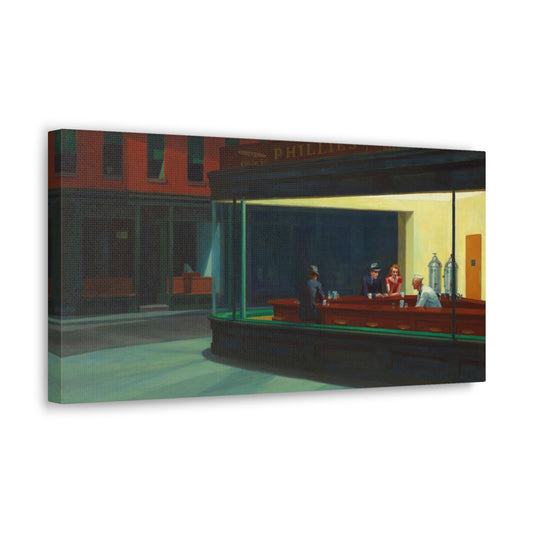 Nighthawks by Edward Hopper Canvas Print