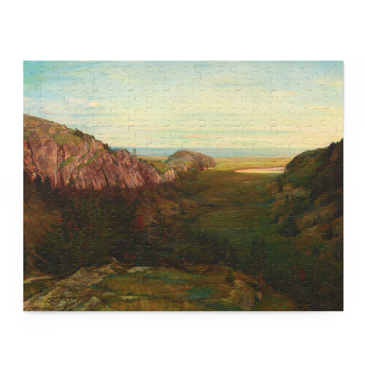 The Last Valley - Paradise Rocks by John La Farge Jigsaw Puzzle