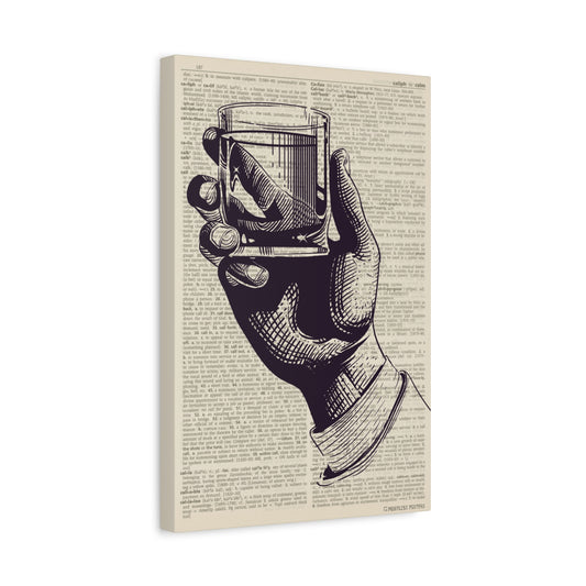 Drink Up (dictionary background) Canvas Print