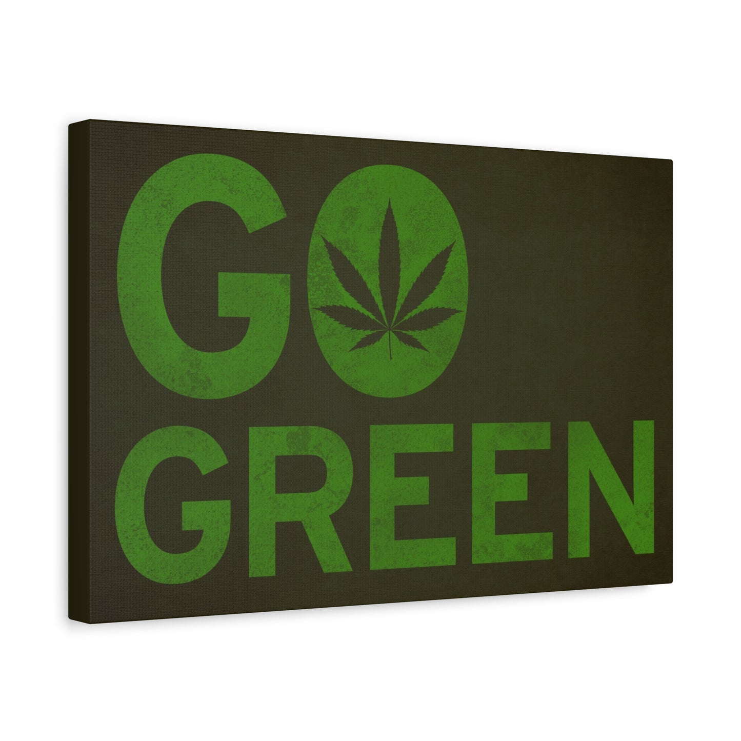 Go Green Weed Marijuana Canvas Wall Art