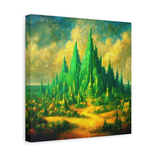 Emerald City Oil Painting Canvas Print