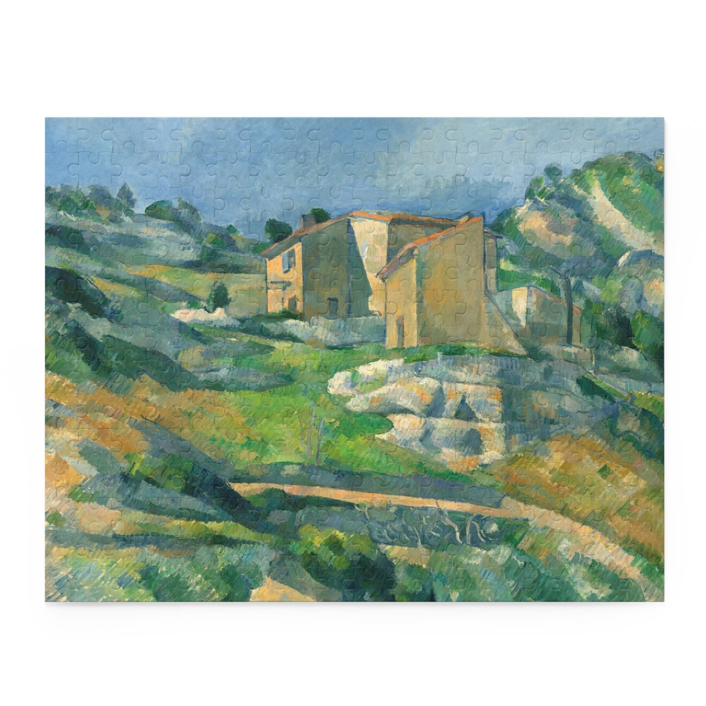Houses in Provence: The Riaux Valley near L'Estaque by Paul Cezanne Jigsaw Puzzle