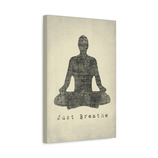 Just Breathe, Mindfulness Meditation Canvas Wall Art