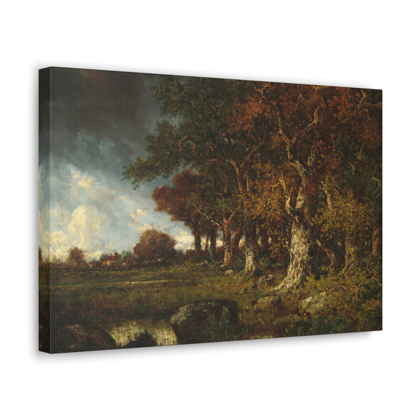 The Edge of the Forest at Les Monts-Girard, Fontainebleau by Narcisse Diaz de la Pena Canvas Print