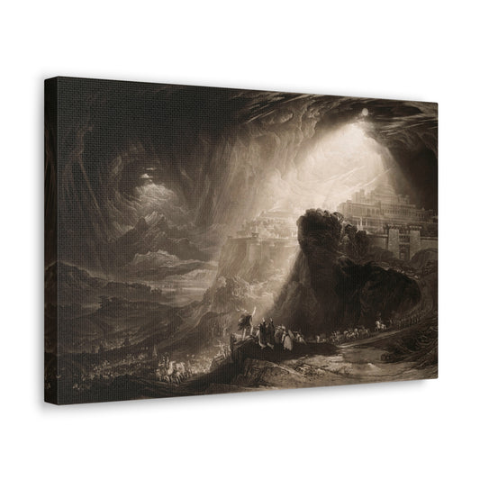 Joshua Commanding the Sun to Stand Still by John Martin Canvas Print