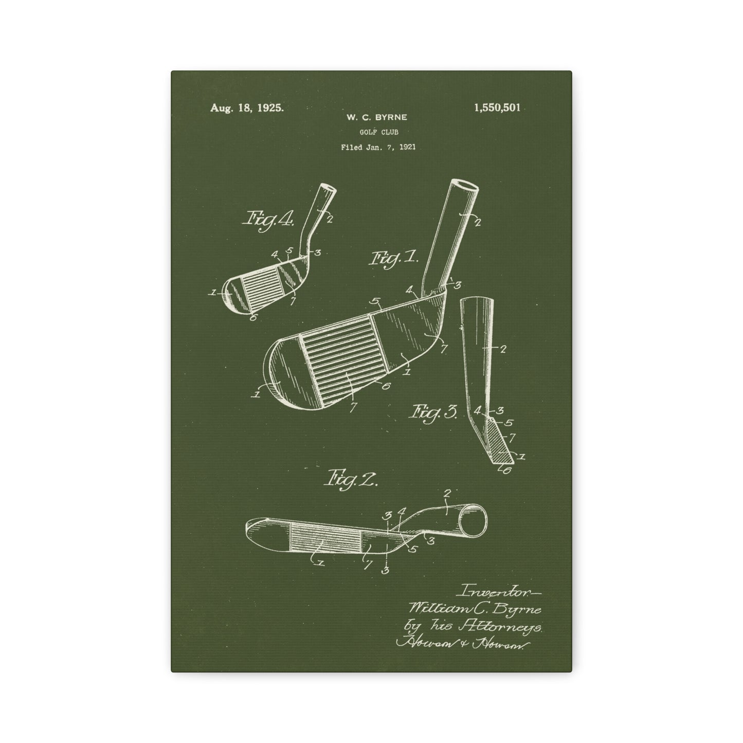 Golf Club (Iron) Canvas Wall Art