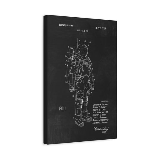 Space Suit (NASA) Patent Canvas Wall Art