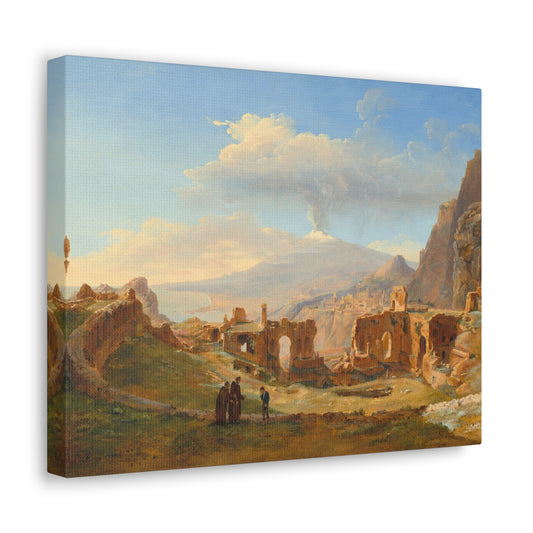 The Roman Theater at Taormina by Louise-Josephine Sarazin de Belmont Canvas Print