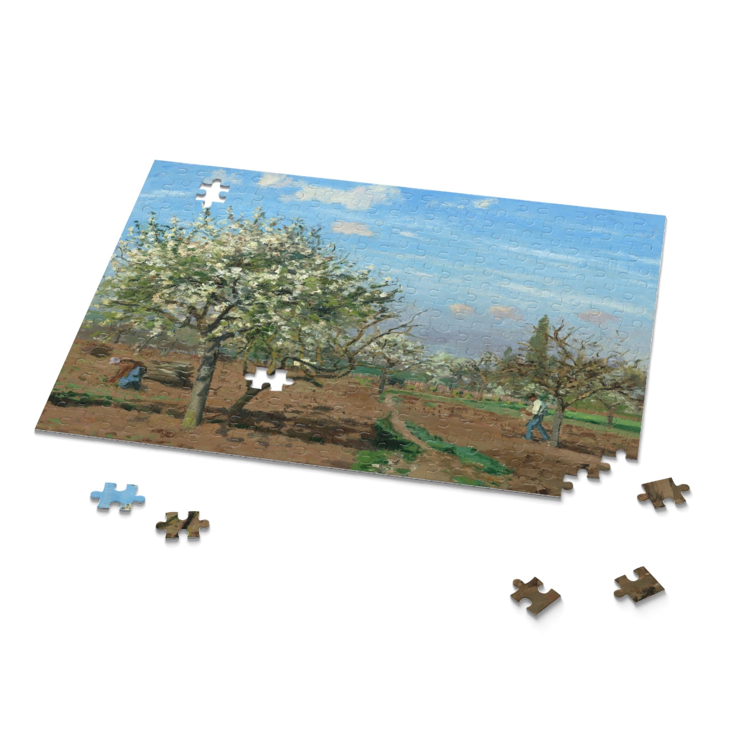 Orchard in Bloom, Louveciennes by Camille Pissarro Jigsaw Puzzle