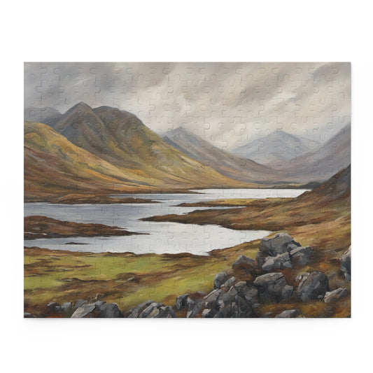 Scottish Highlands Painting II Jigsaw Puzzle