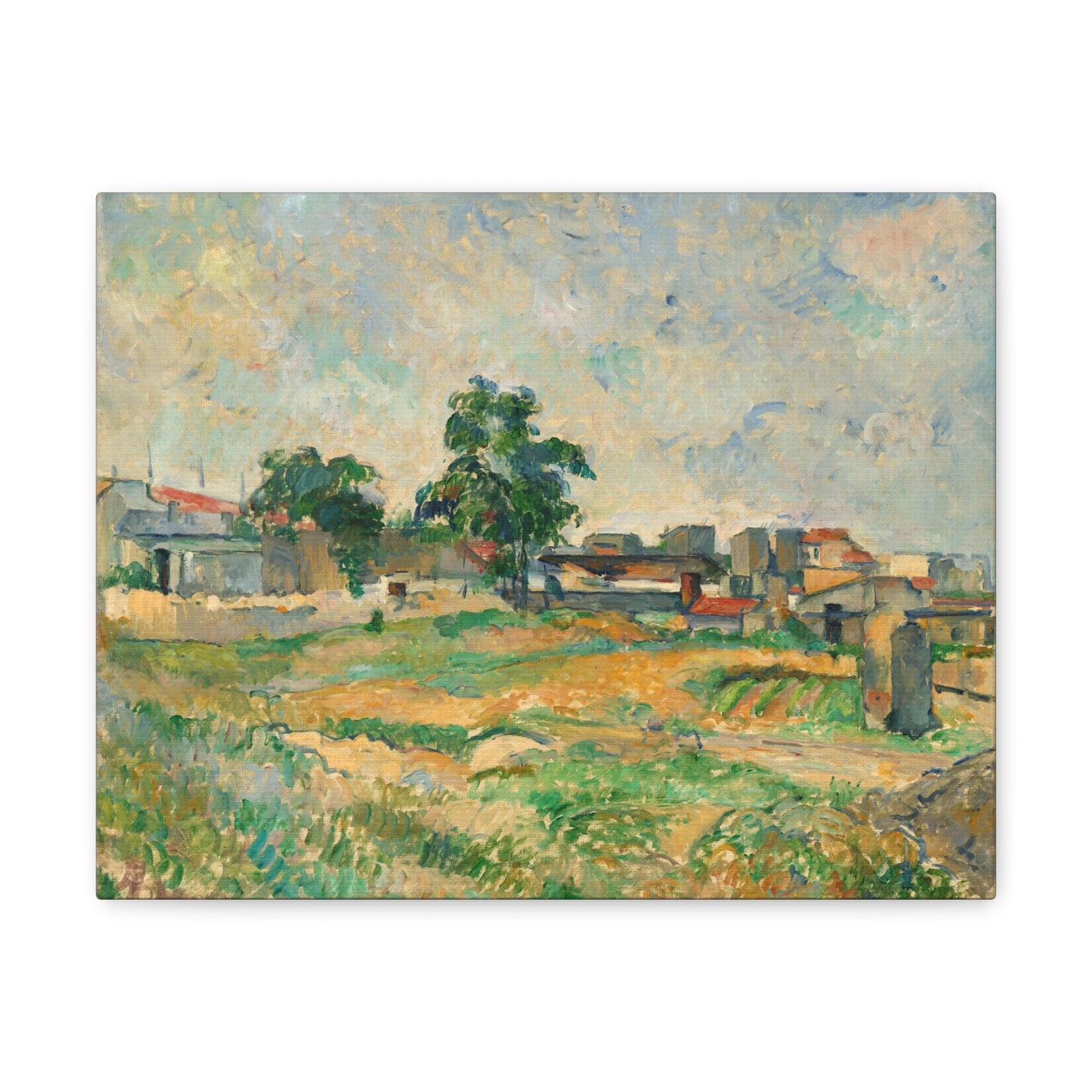 Landscape near Paris by Paul Cezanne Canvas Print