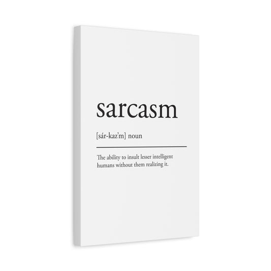 Sarcasm Definition Canvas Wall Art