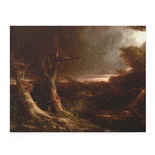 Tornado in an American Forest by Thomas Cole Jigsaw Puzzle