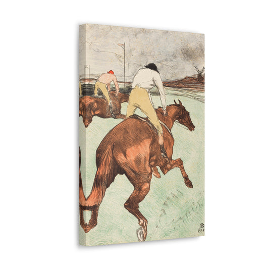 The Jockey (Le jockey) by Henri de Toulouse-Lautrec Canvas Print