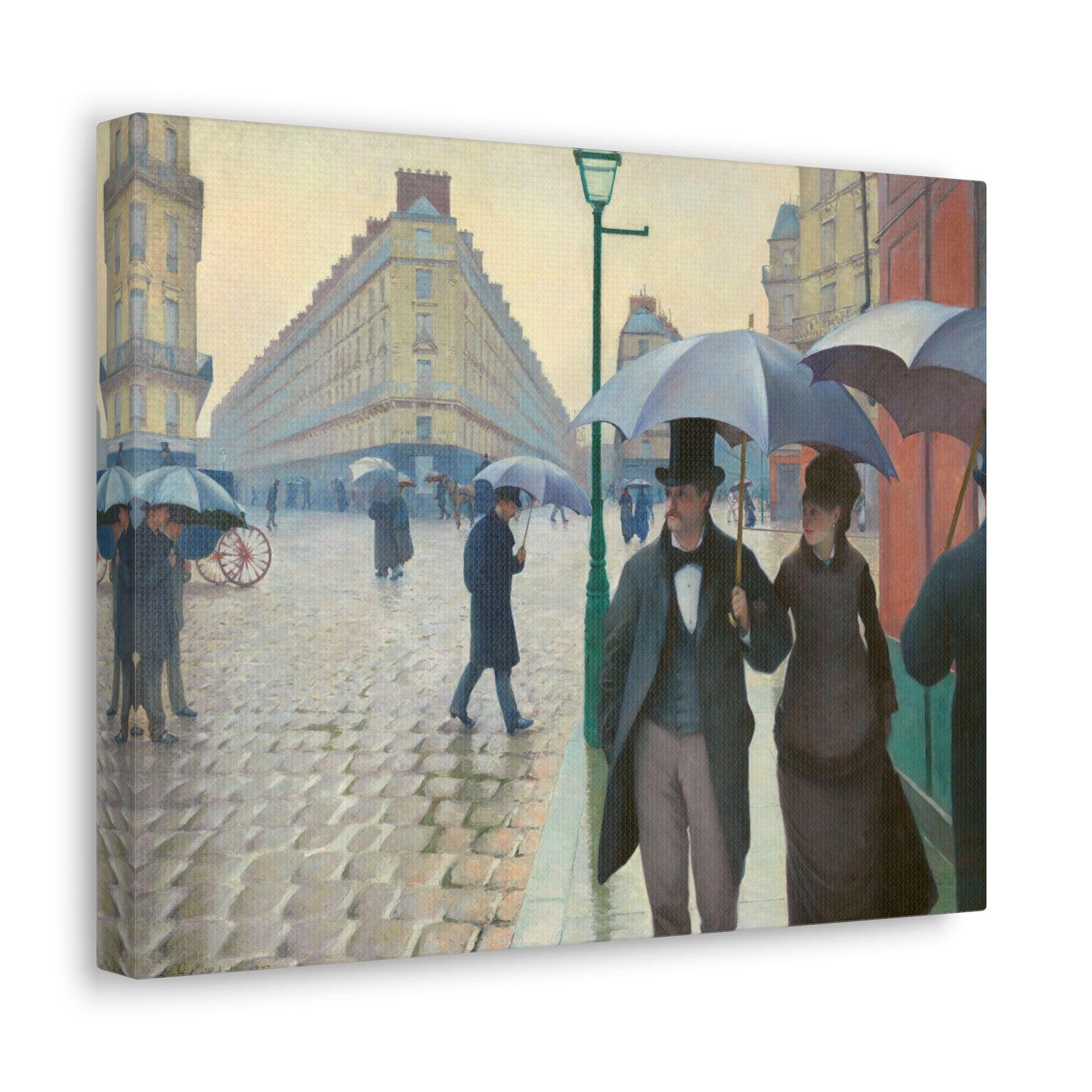 Paris Street; Rainy Day by Gustave Caillebotte Canvas Print