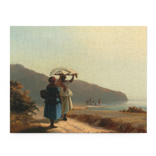 Two Women Chatting by the Sea, St. Thomas by Camille Pissarro Jigsaw Puzzle