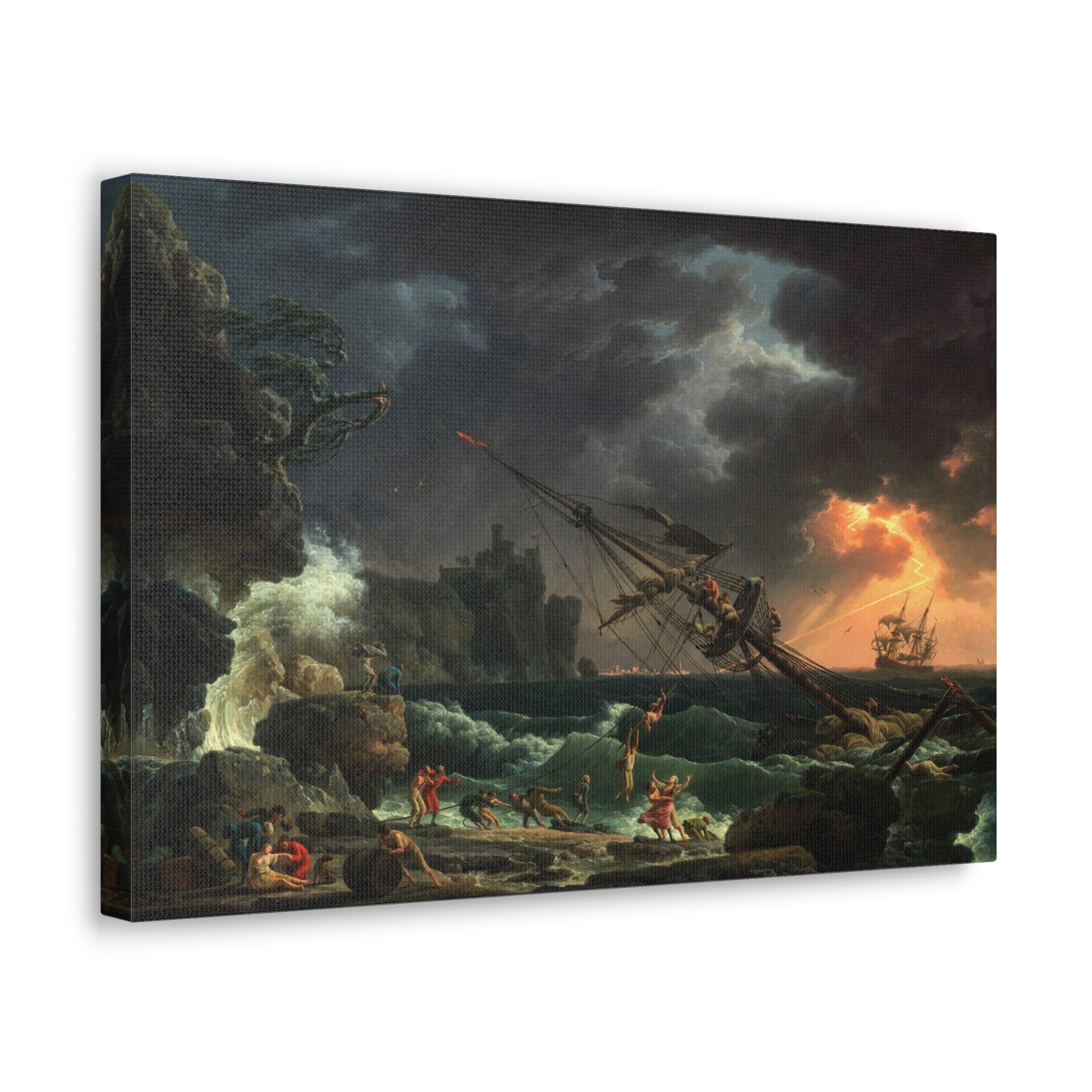 The Shipwreck by Claude-Joseph Vernet Canvas Print