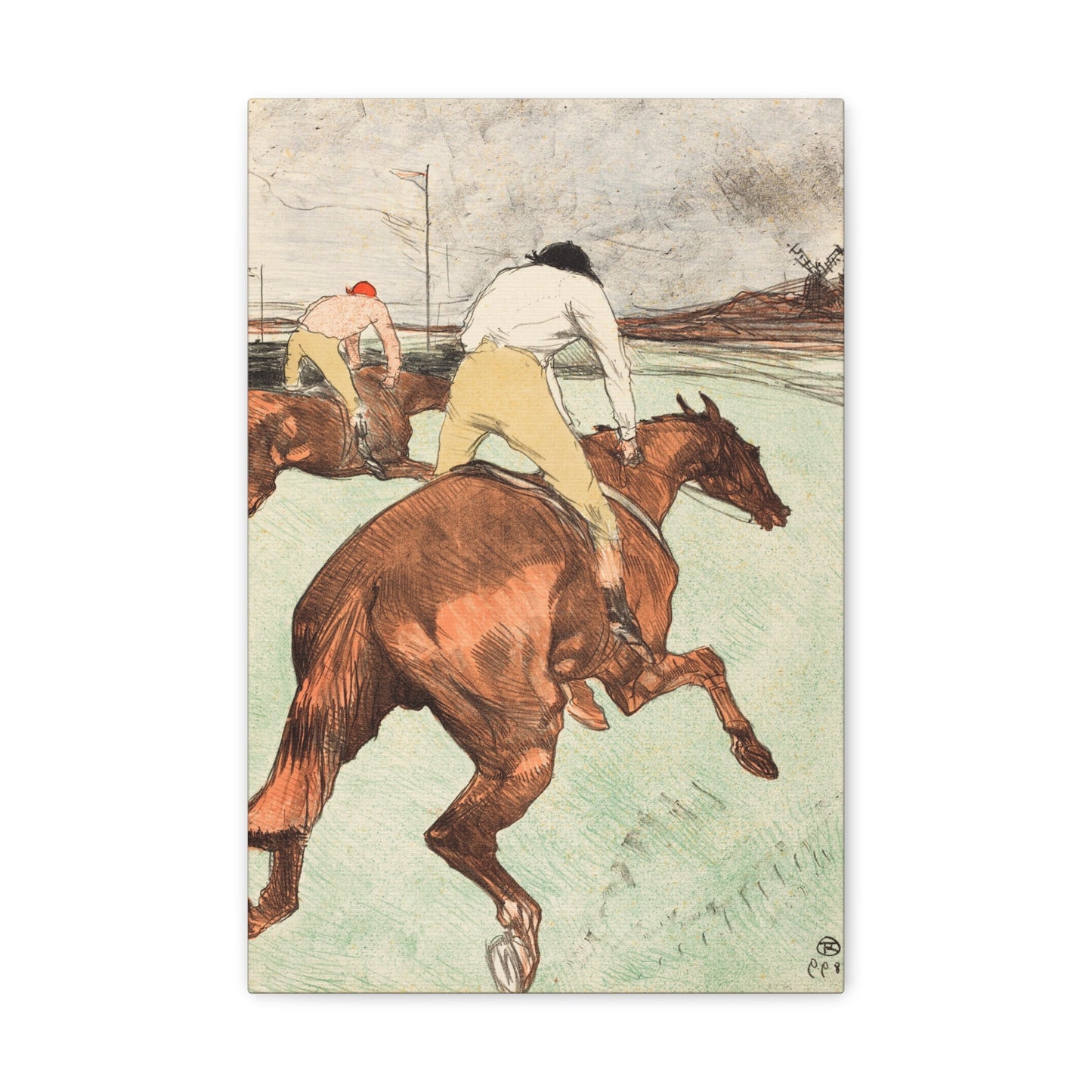 The Jockey (Le jockey) by Henri de Toulouse-Lautrec Canvas Print