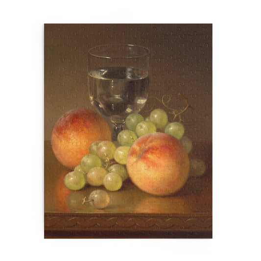 Still Life, Wineglass, Two Peaches by Robert Spear Dunning Jigsaw Puzzle