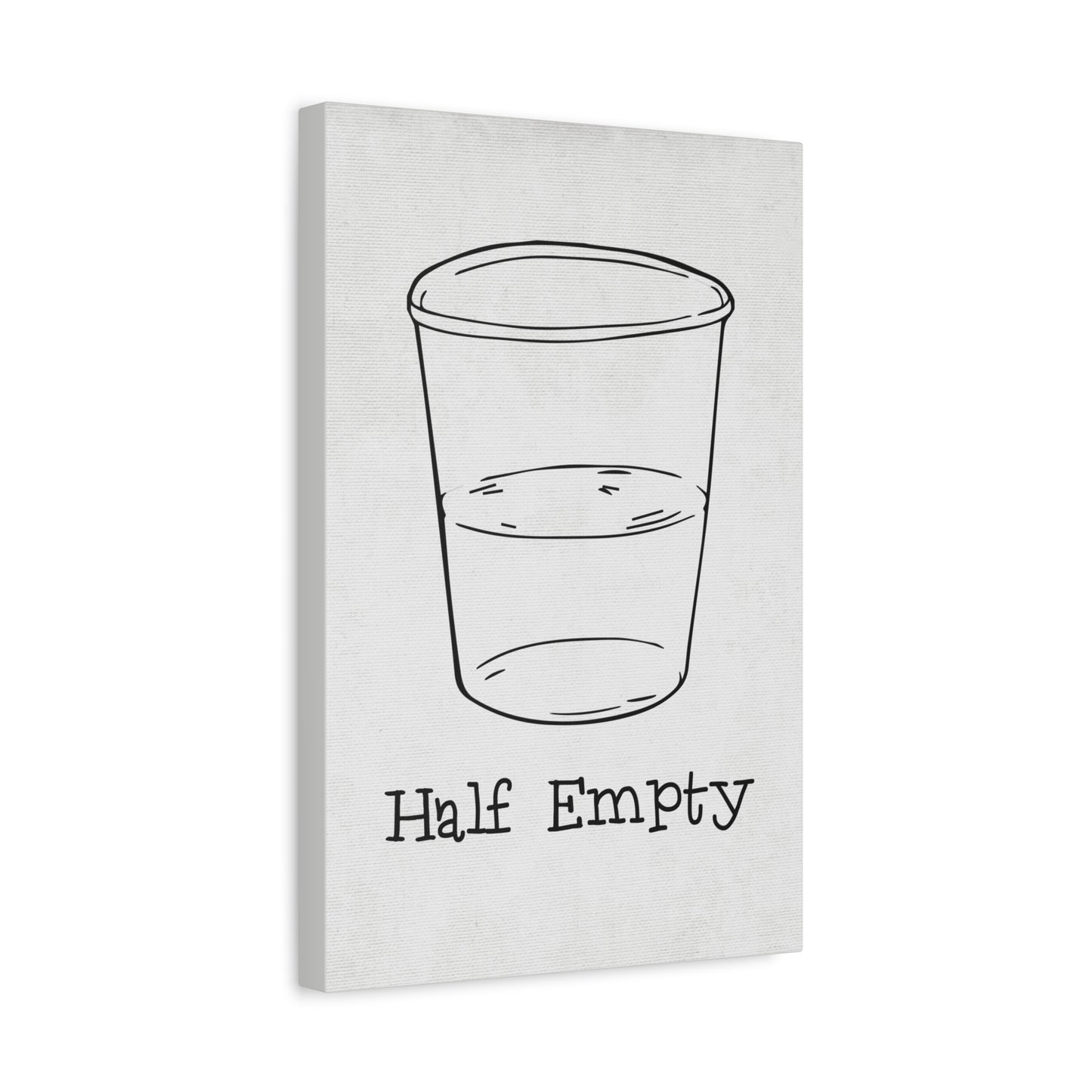 Glass Half Empty Canvas Wall Art