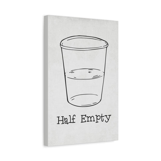 Glass Half Empty Canvas Wall Art