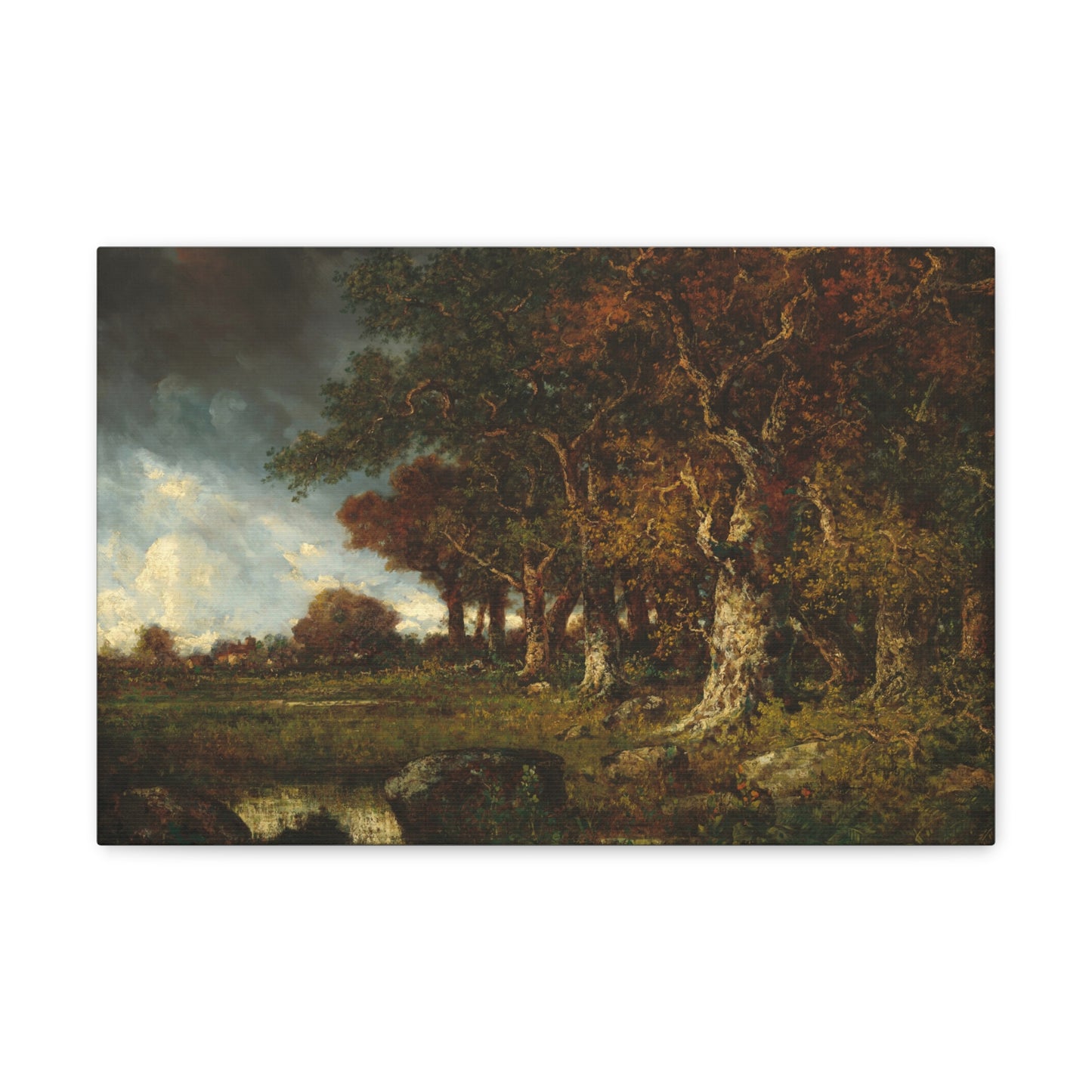 The Edge of the Forest at Les Monts-Girard, Fontainebleau by Narcisse Diaz de la Pena Canvas Print