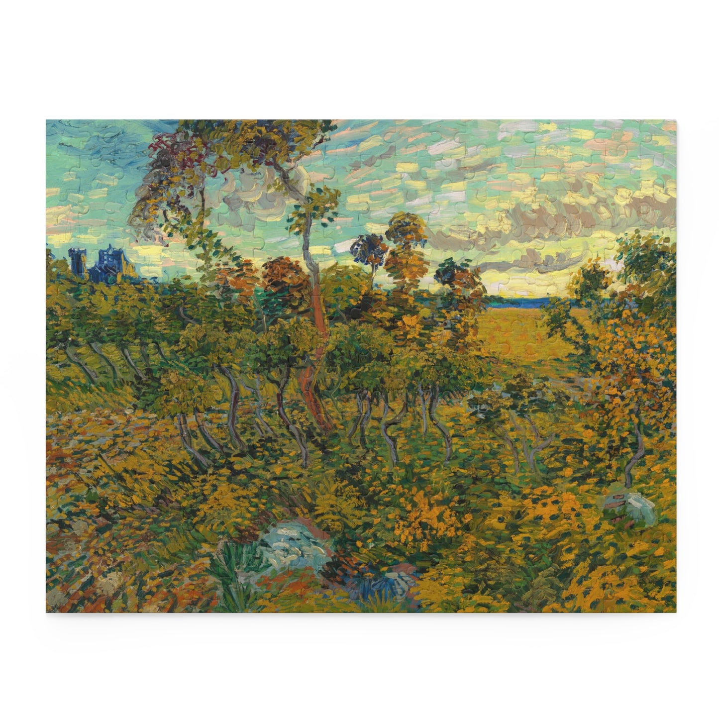 Sunset at Montmajour by Vincent van Gogh Jigsaw Puzzle