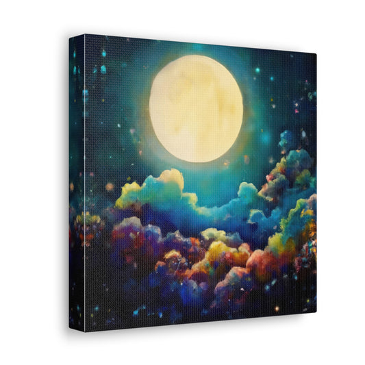 Rainbow by The Moonlight Digital Painting I Canvas Print