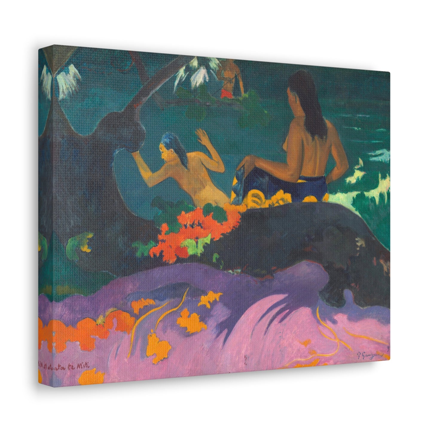 Fatata te Miti (By the Sea) by Paul Gauguin Canvas Print