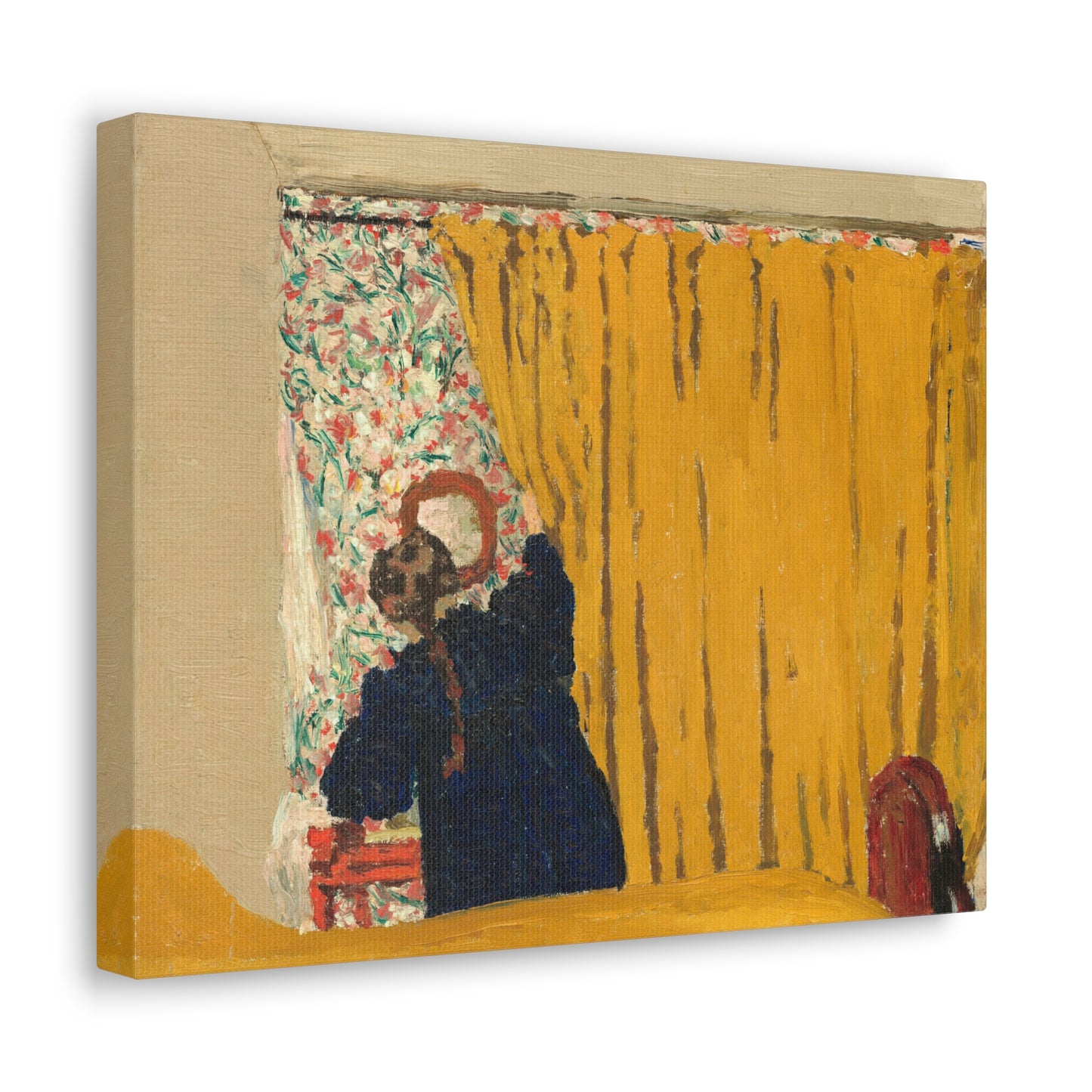 The Yellow Curtain by Edouard Vuillard Canvas Print