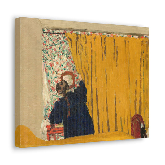 The Yellow Curtain by Edouard Vuillard Canvas Print