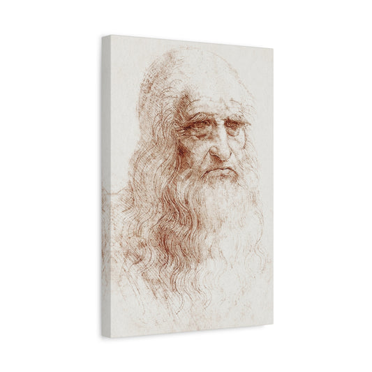 Self-portrait (1512) by Leonardo da Vinci Canvas Print