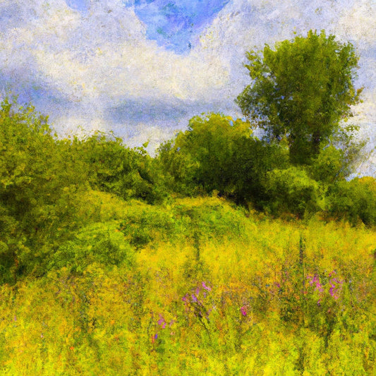 Abstract Meadow Landscape Painting I Art Print
