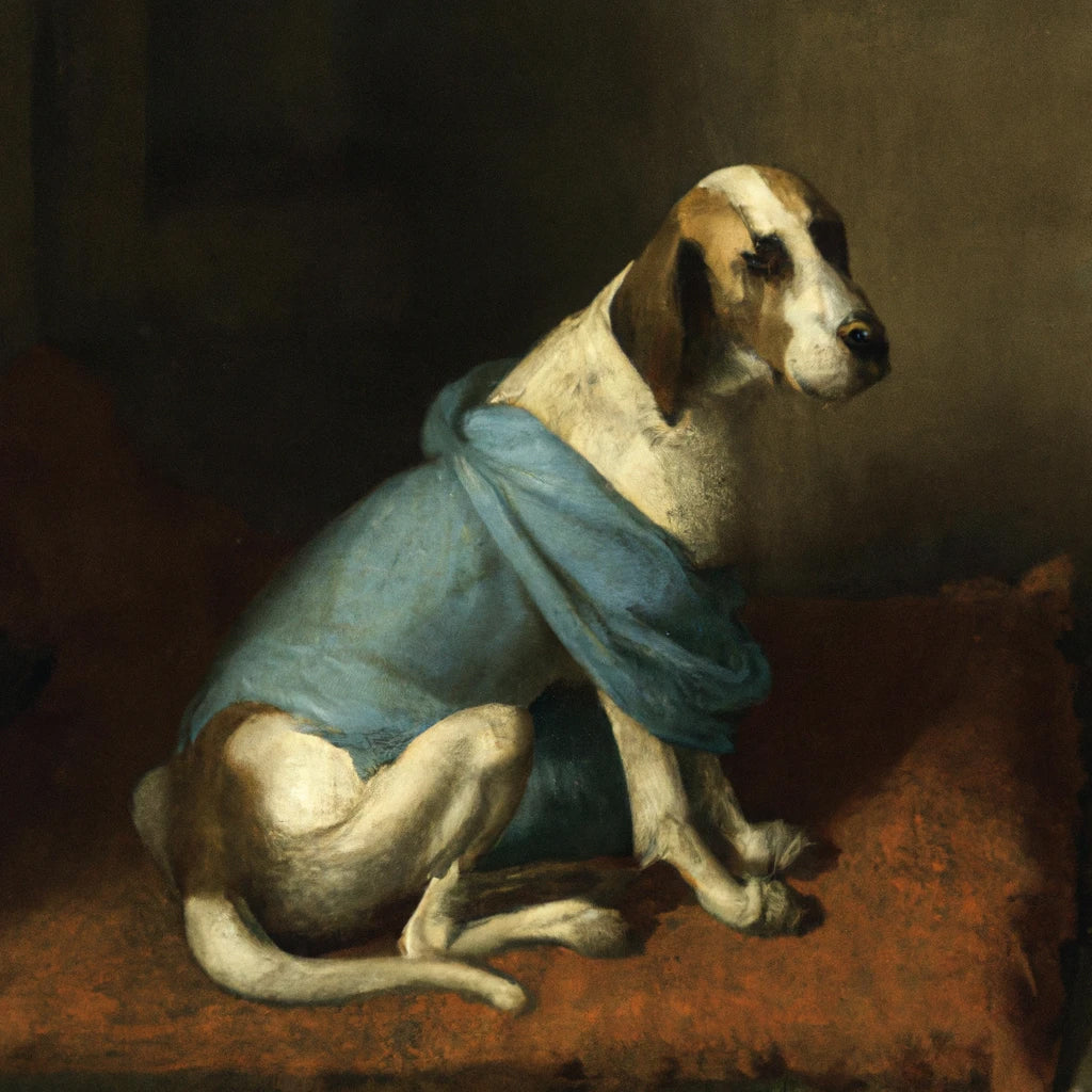 Classical Master Style Portrait of A Dog II Art Print