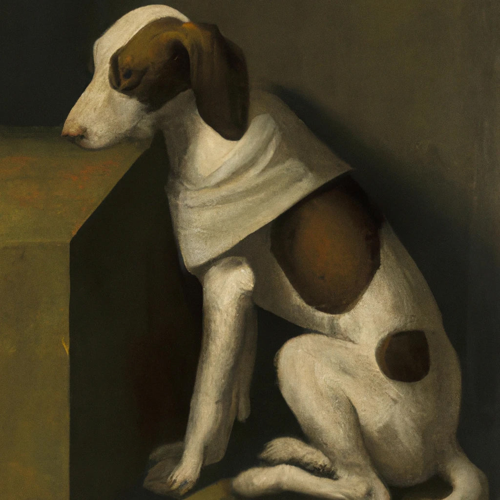 Classical Master Style Portrait of A Dog III Art Print